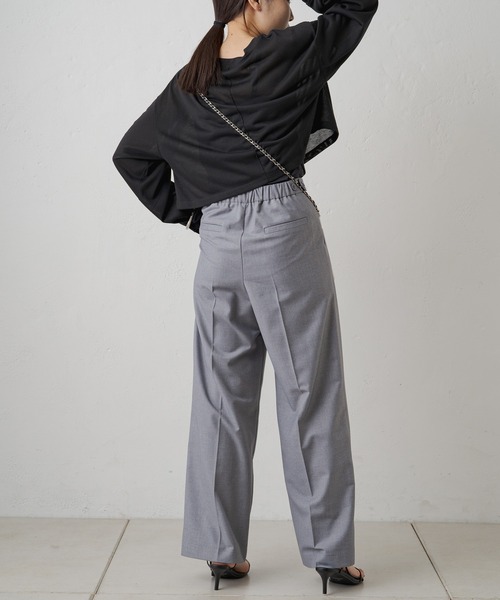 「LOUNGEDRESS」 「earthy」長袖カットソー FREE ブラック レディース_画像6