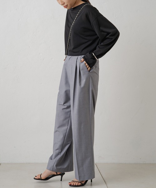 「LOUNGEDRESS」 「earthy」長袖カットソー FREE ブラック レディース_画像7