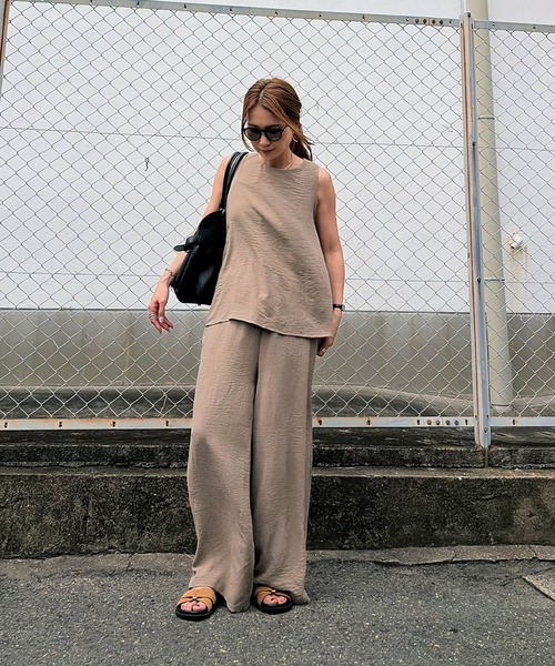 I-SOOK（アイスー） セットアップ 夏 ノースリーブリラックス