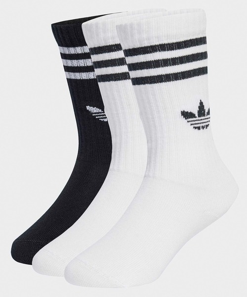 adidas（アディダス） ハイソックス 靴下 ERI CREW SOCK 3 PAIR クルー