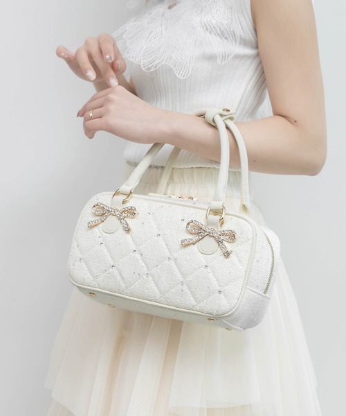 【Ribbon Collection】2WAYリボンディテールハンドバッグ RANDA（ランダ） ハンドバッグ 「Ribbon Collection」2WAYリボン