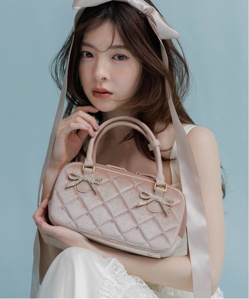 【Ribbon Collection】2WAYリボンディテールハンドバッグ RANDA（ランダ） ハンドバッグ 「Ribbon Collection」2WAYリボン