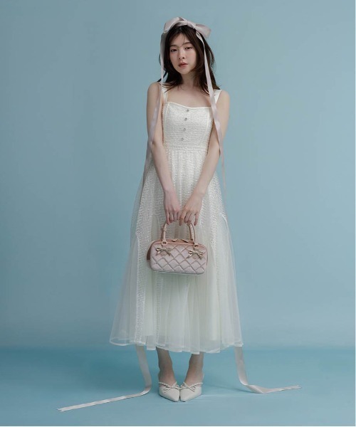 【Ribbon Collection】2WAYリボンディテールハンドバッグ RANDA（ランダ） ハンドバッグ 「Ribbon Collection」2WAYリボン