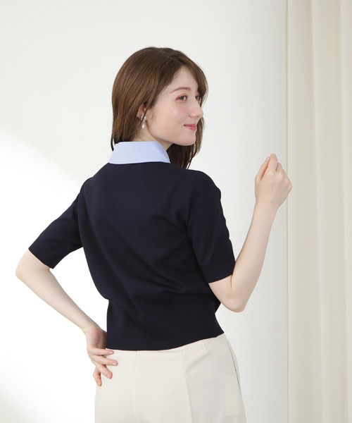 「ASTORIA ODIER」 ニットカーディガン MEDIUM ネイビー レディース_画像4