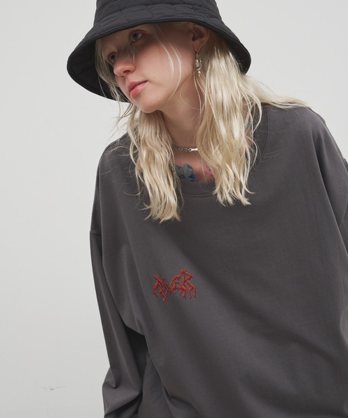 「AIVER」 長袖Tシャツ LARGE ブラック メンズ_画像3