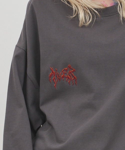 「AIVER」 長袖Tシャツ LARGE ブラック メンズ_画像7