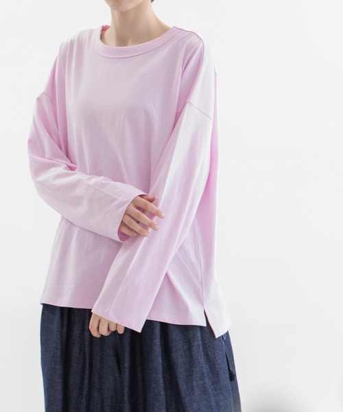 tシャツ USコットンオーバーサイズロングTシャツ レディース