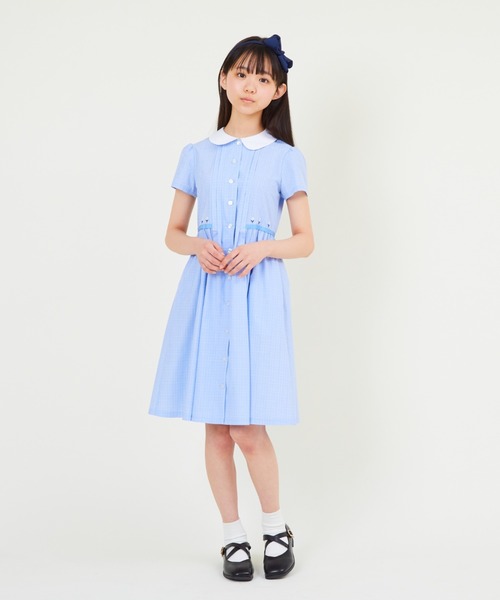 CHOPIN deuce フォーマルワンピース　160㎝ CHOPIN ワンピース チェック柄お花刺しゅうワンピース(140