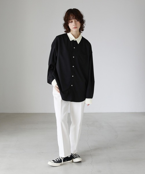 シャツ ビッグシルエットリラクシングクレリックシャツ メンズ