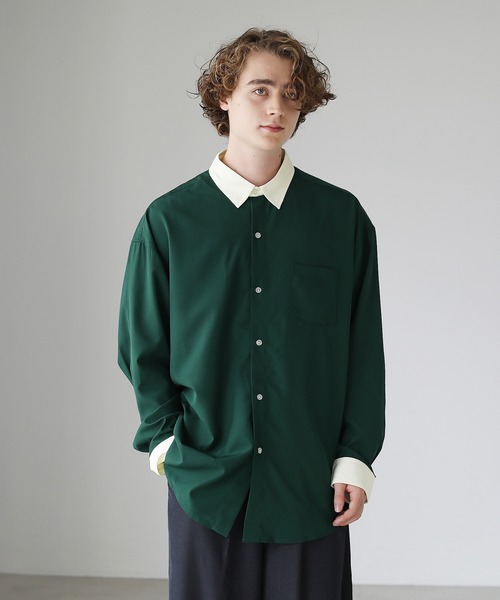 シャツ ビッグシルエットリラクシングクレリックシャツ メンズ