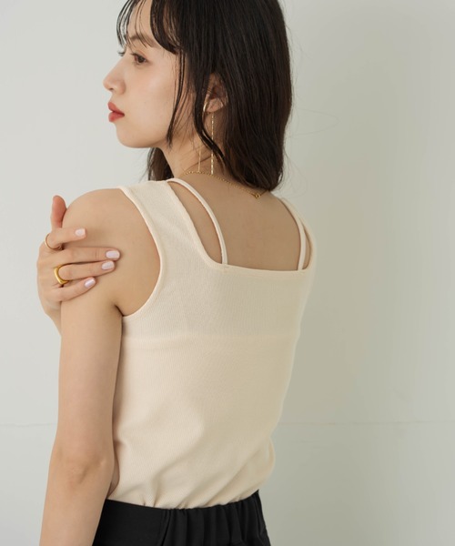 hinari（ヒナリ） タンクトップ ノースリーブ 2wayデザインタンク