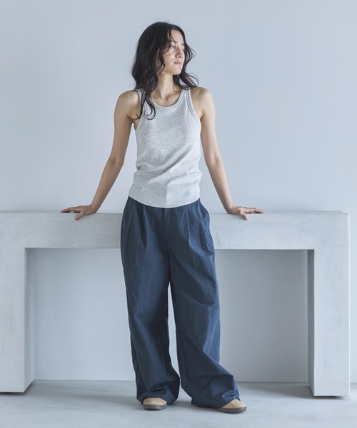売り切り❗新品タグ付き❗日本製BLUE FRONCE【ROBE】ワイドパンツ ROBE BLUE FRONCE ISKOデニムウエストリブで楽々ワイドパンツ