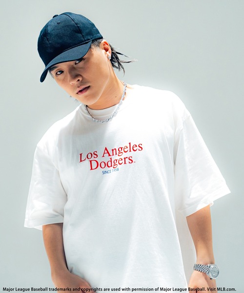 tシャツ 「MLB」フロッキープリントTシャツ レディース メンズ BACK TO THE FIELD tシャツ 「MLB」フロッキープリントTシャツ