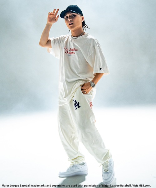 tシャツ 「MLB」フロッキープリントTシャツ レディース メンズ Champion tシャツ 「別注」 「Champion」 9.4oz フロッキー