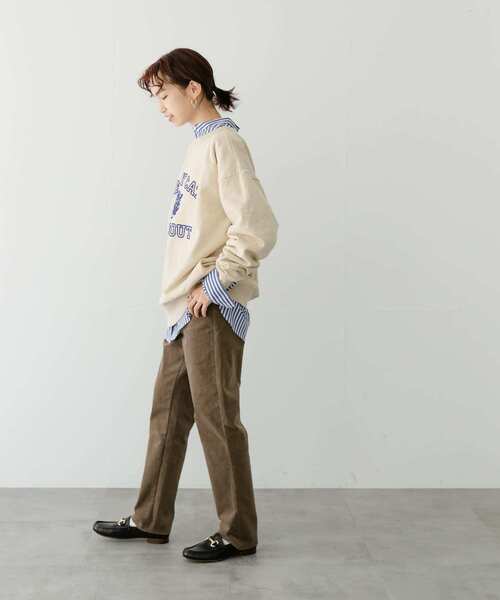 FREAK'S STORE/カット コーデュロイ ワイド ストレート パンツ