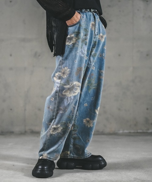80's vintage﹆flower denim お花柄デニム 80's vintage﹆flower denim お花柄デニム