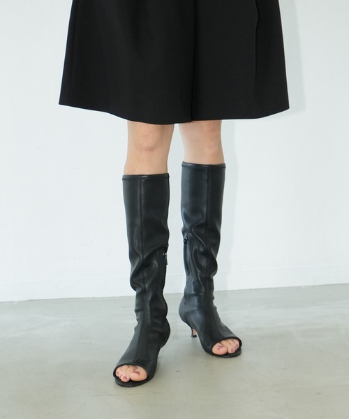 CLANE（クラネ） ブーツ STRETCH OPEN TOE BOOTS レディース