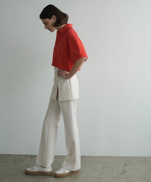 CLANE（クラネ） パンツ ZIP SKIRT LAYERED FLARE PANTS レディース
