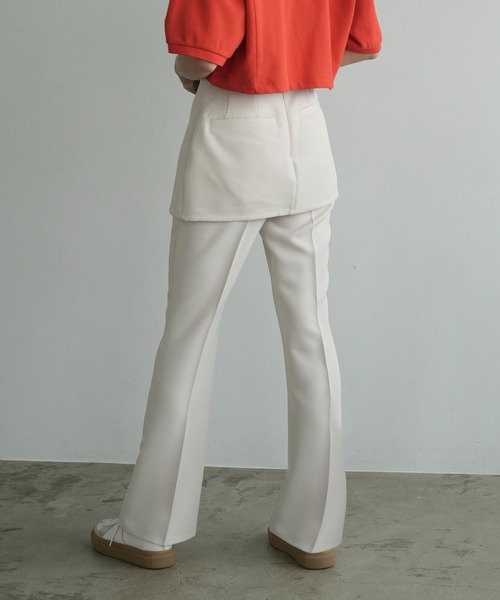 CLANE（クラネ） パンツ ZIP SKIRT LAYERED FLARE PANTS レディース
