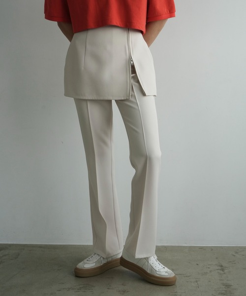 CLANE（クラネ） パンツ ZIP SKIRT LAYERED FLARE PANTS レディース
