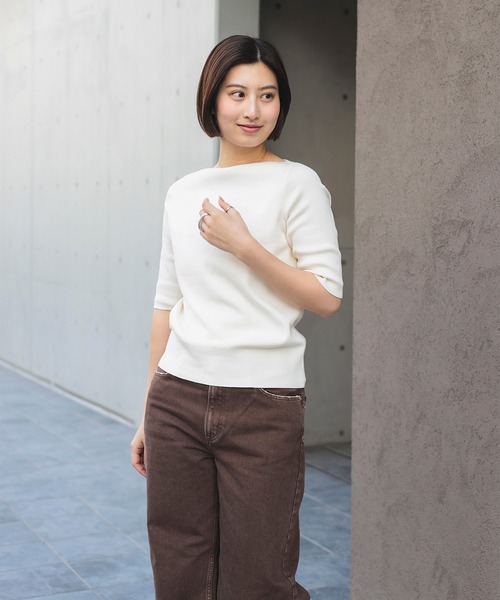 定価19800円❤️Demi-Luxe BEAMS オーバー クルーネックニット Demi-Luxe BEAMS（デミルクス ビームス） ニット セーター シンプル