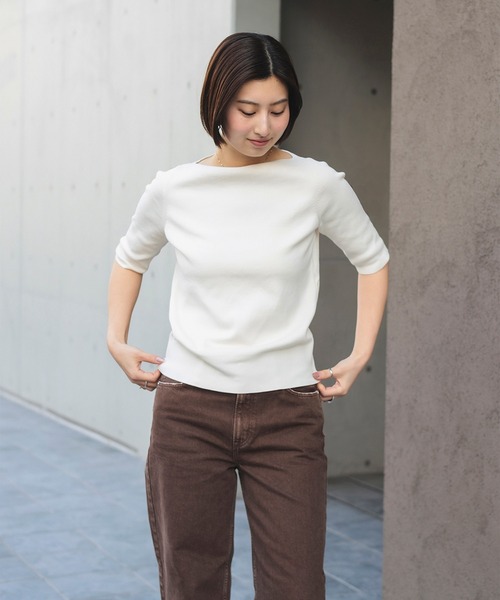 デミルクス ビームス フライスボートネック プルオーバー カットソー Tシャツ デミルクス ビームス フライスボートネック プルオーバー カットソー T