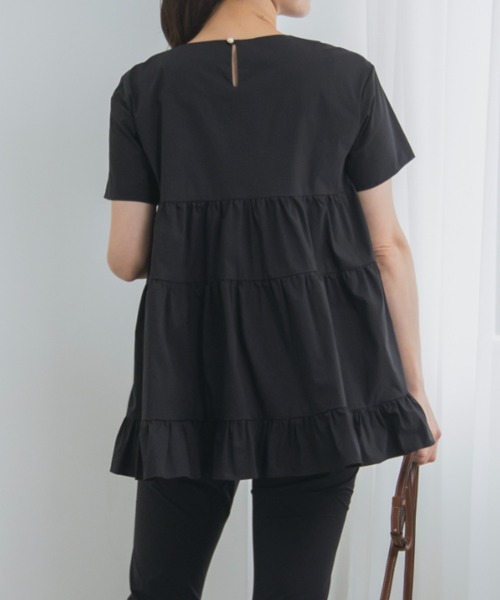 SONO ソーノ　カットソー SONO/ソーノ】【Summer Stretch】ﾌﾗﾜｰｶﾗｰﾌﾚｱTee（Tシャツ/カットソー