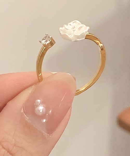DiamondHearts 指輪 リング フラワーモチーフリング レディース