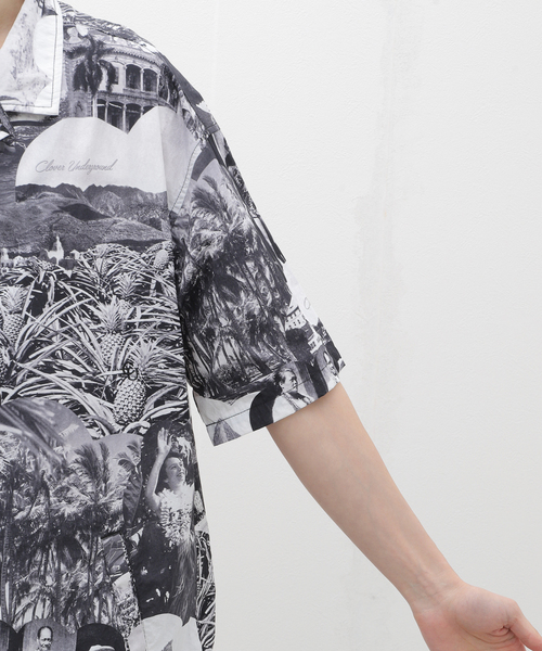Cloveru（クローバル） シャツ 半袖 URBAN 2WAY PICTURE SHIRTS メンズ