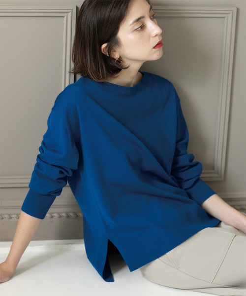 【美品】Spick&Span カシミヤブレンド 綺麗色ウールニット ボートネック カシミヤブレンドボートネックニット | ur's（ユアーズ）