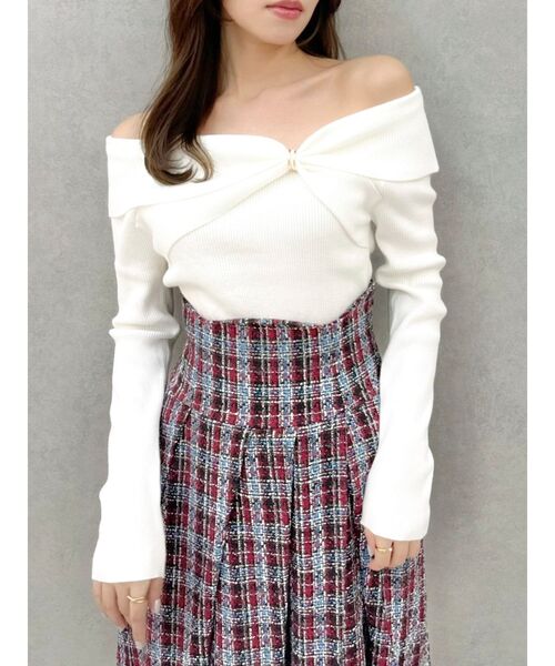 dazzlin ニット セーター ツイストパーツニットトップス