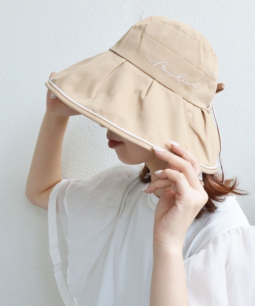 styiro 帽子 ハット 「UVカット・紐付き」ワイヤー入りロゴ入り