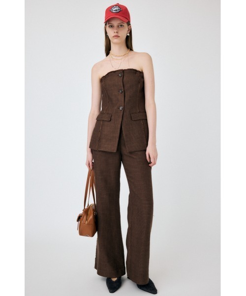 MOUSSY（マウジー） オールインワン TAILORED BARE TOP オールインワン  