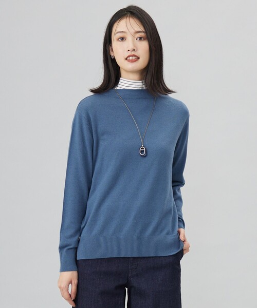ニット セーター 「洗える」SOFT TOUCH WOOL 立ち襟 ニット レディース ニット セーター 「洗える」SOFT TOUCH WOOL 立ち襟 レディース