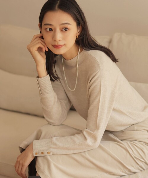 【洗える】SOFT TOUCH WOOL 立ち襟 ニット ニット セーター 「洗える」SOFT TOUCH WOOL 立ち襟 レディース