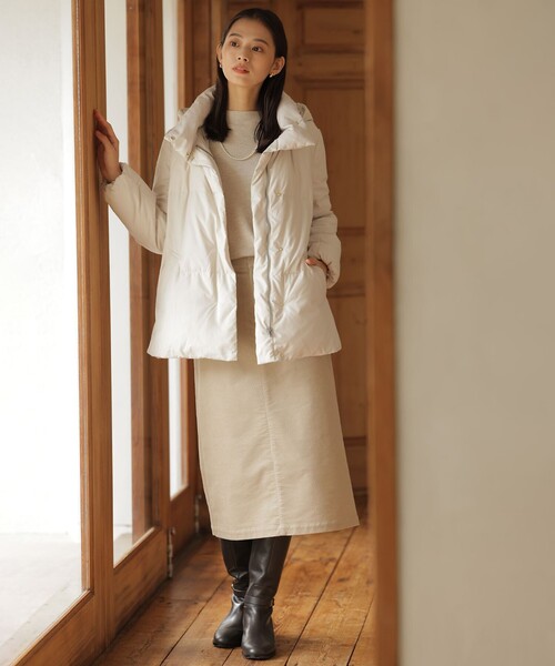 ニット セーター 「洗える」SOFT TOUCH WOOL 立ち襟 レディース