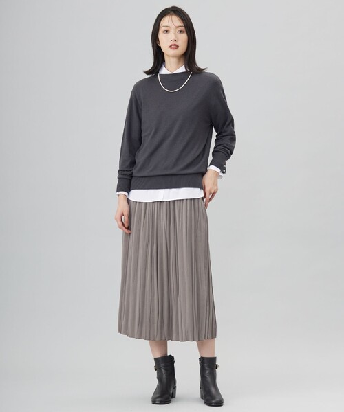 【洗える】SOFT TOUCH WOOL 立ち襟 ニット J.PRESS ニット セーター 「洗える」SOFT TOUCH WOOL 立ち襟