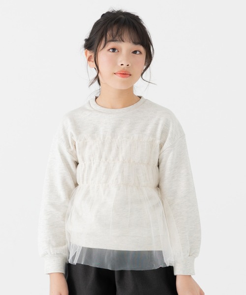 chil2 トレーナー チュールビスチェ 裏毛トレーナー キッズ 子供服