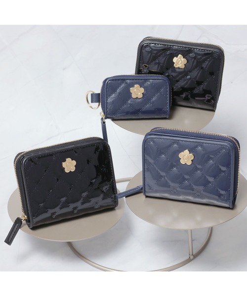 MARY QUANT マリークワント * エナメル ハンドバッグ カゴバッグ 