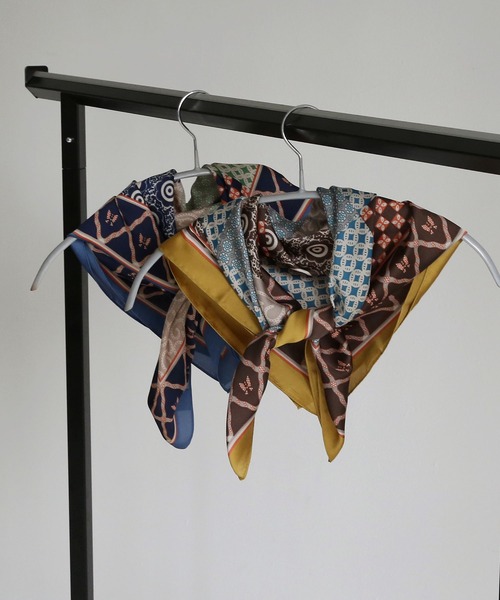 colleca la（コレカラ） スカーフ バンダナ パッチワーク柄スカーフ