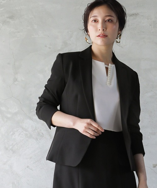 WHITE JOOLA」 テーラードジャケット 9号 ブラック レディース