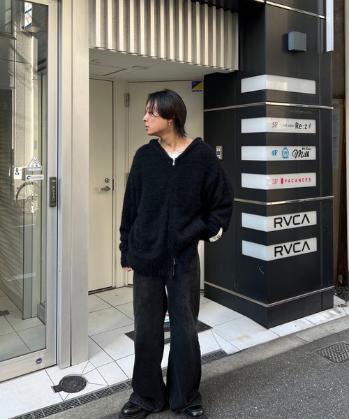 MEMORY パーカー 「MEMORY」シャギーニット ZIPパーカー / Shaggy knit