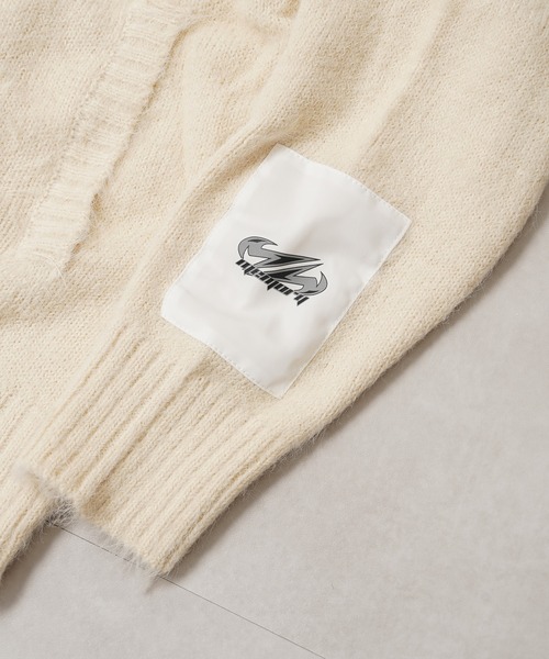 é shaggy knit zipper hoodie ホワイト パーカー épine - é shaggy knit zipper hoodieの通販 by ♡'s shop｜エピヌなら