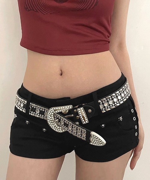 Mayree ベルト 「urge select」Y2K スタッズ ラインストーン ビジュー