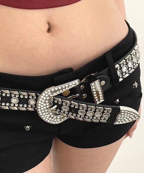 Mayree ベルト 「urge select」Y2K スタッズ ラインストーン ビジュー