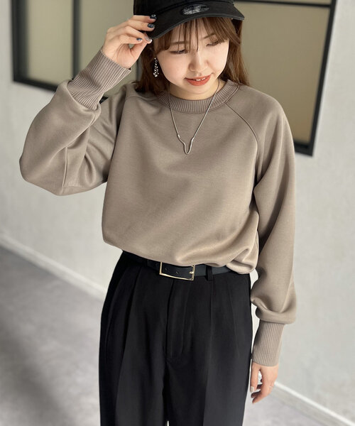 Chez toi（シェトワ） tシャツ 軽量ボンディングBACKZIPプルオーバー