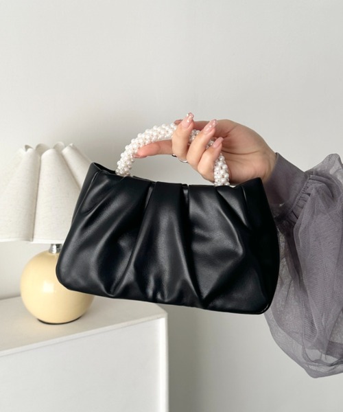 【美品】パーティーバッグ CLEA ハンドバッグ パールハンドルミニパーティーバッグ : ZOZOTOWN