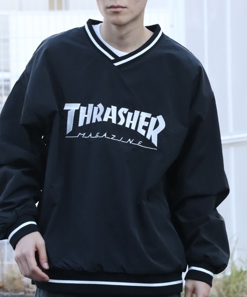 THRASHER ナイロンジャケット 「THRASHER/スラッシャー」Vネック