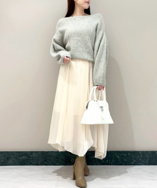 SNIDEL ニット セーター ファーライクニットプルオーバー