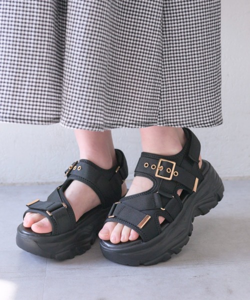 OLIVE des OLIVE（オリーブデオリーブ） サンダル バックル付き
